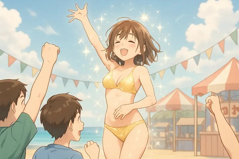 金ビキニ×ダンス