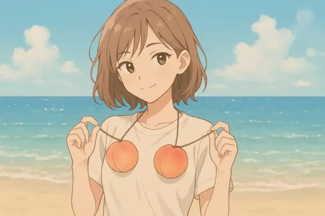 海辺の女性